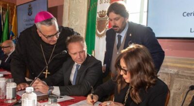 Ieri il Ministro Santanchè alla cerimonia di donazione della Rocca Abbaziale alla città di Subiaco.