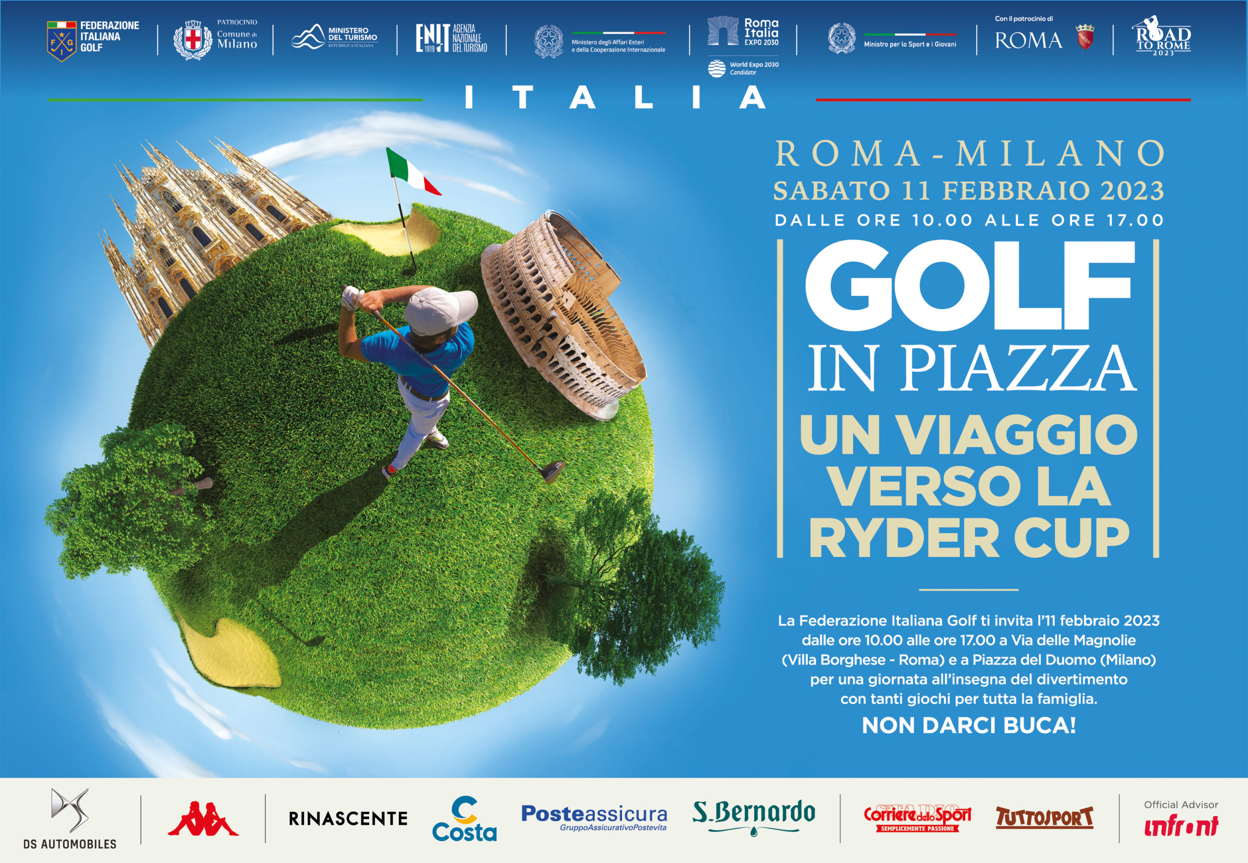 Il ministro Santanchè al “Golf in Piazza” in Piazza Duomo