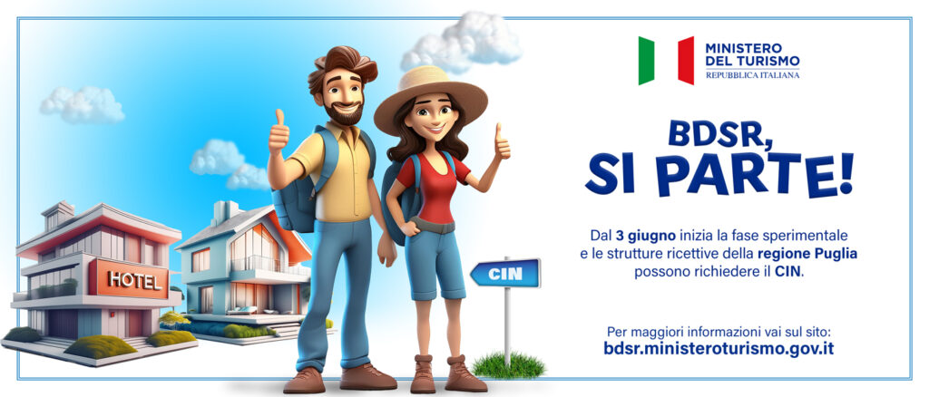 Affitti brevi: parte oggi in Puglia la sperimentazione della piattaforma dedicata alle strutture ricettive ideata dal ministero del Turismo (BDSR).