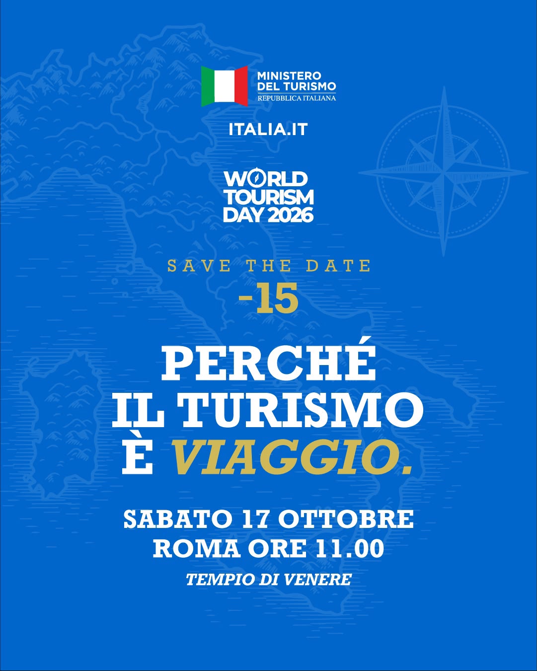 “Perché il turismo è”: sabato 17 ottobre l’evento del MiTur al Tempio di Venere